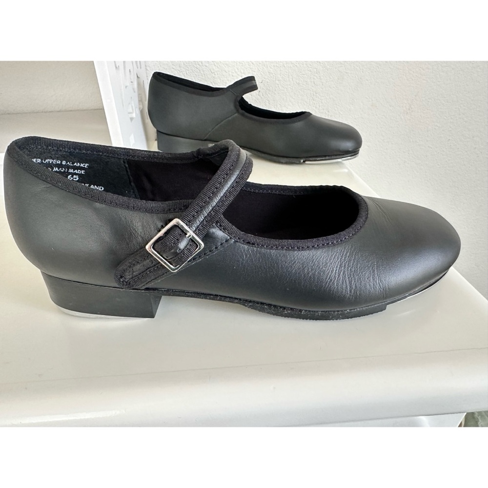Capezio Women’s 3800 Mary Jane Heeled Buckle Tap Dance Shoes Black Noir Silver - Picture 3 of 9